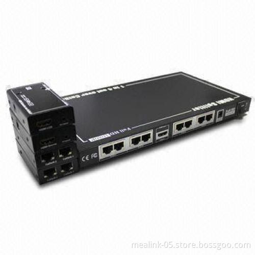 1 x 4 HDMI Extender Over Cat5e/6, Supports IR Extension, 3D and 1,080p Video Resolution